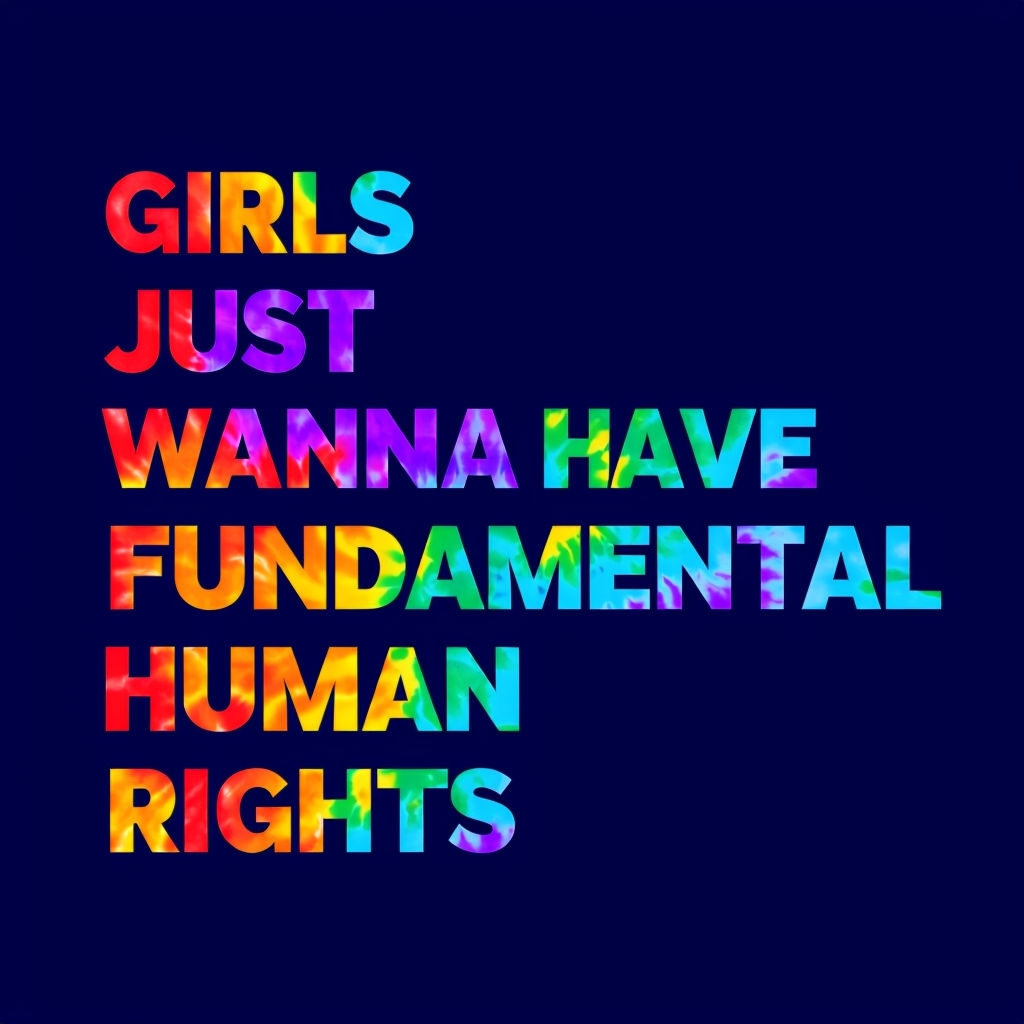 Bold Tie-Dye Girls Just Wanna Have Rights T-Shirt