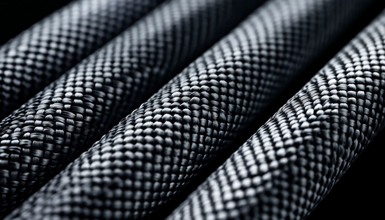 Intricate Black Carbon Fiber Texture Close-Up Virtual Background