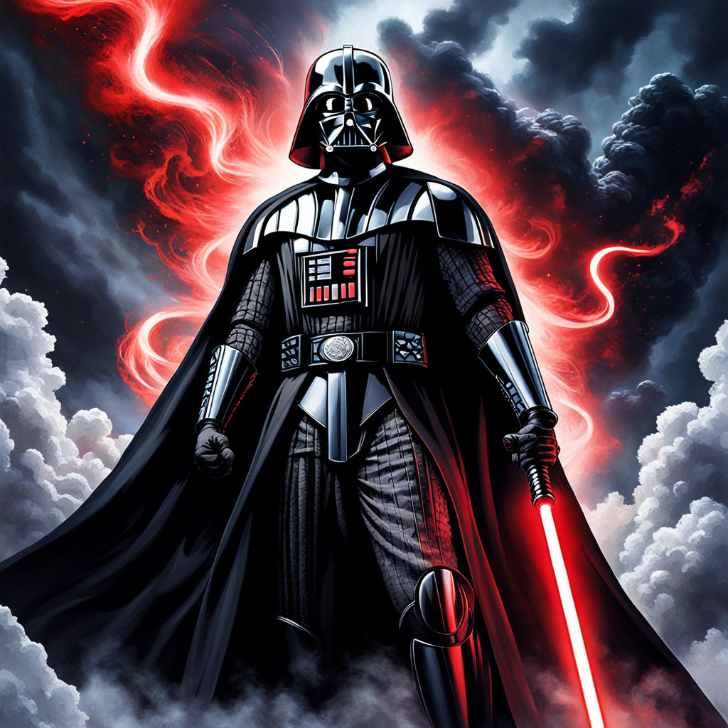 Create an image of Darth Vader standing in a menacing pose by Nick ...