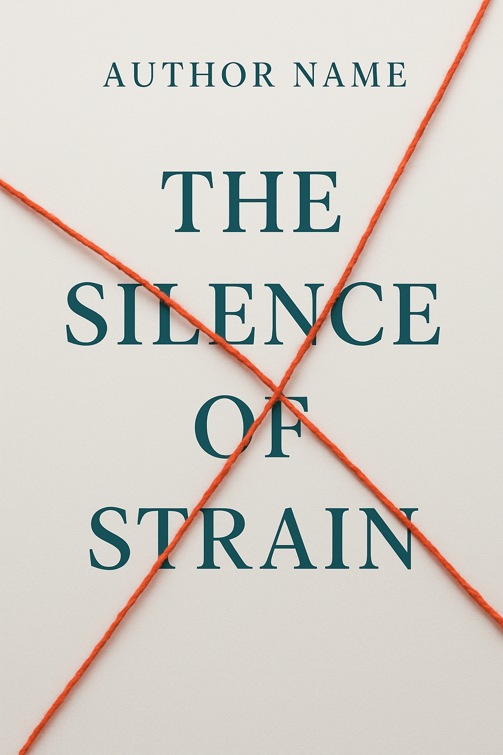 Minimalist EBook Cover Design with Bold Title and Yarn Accent