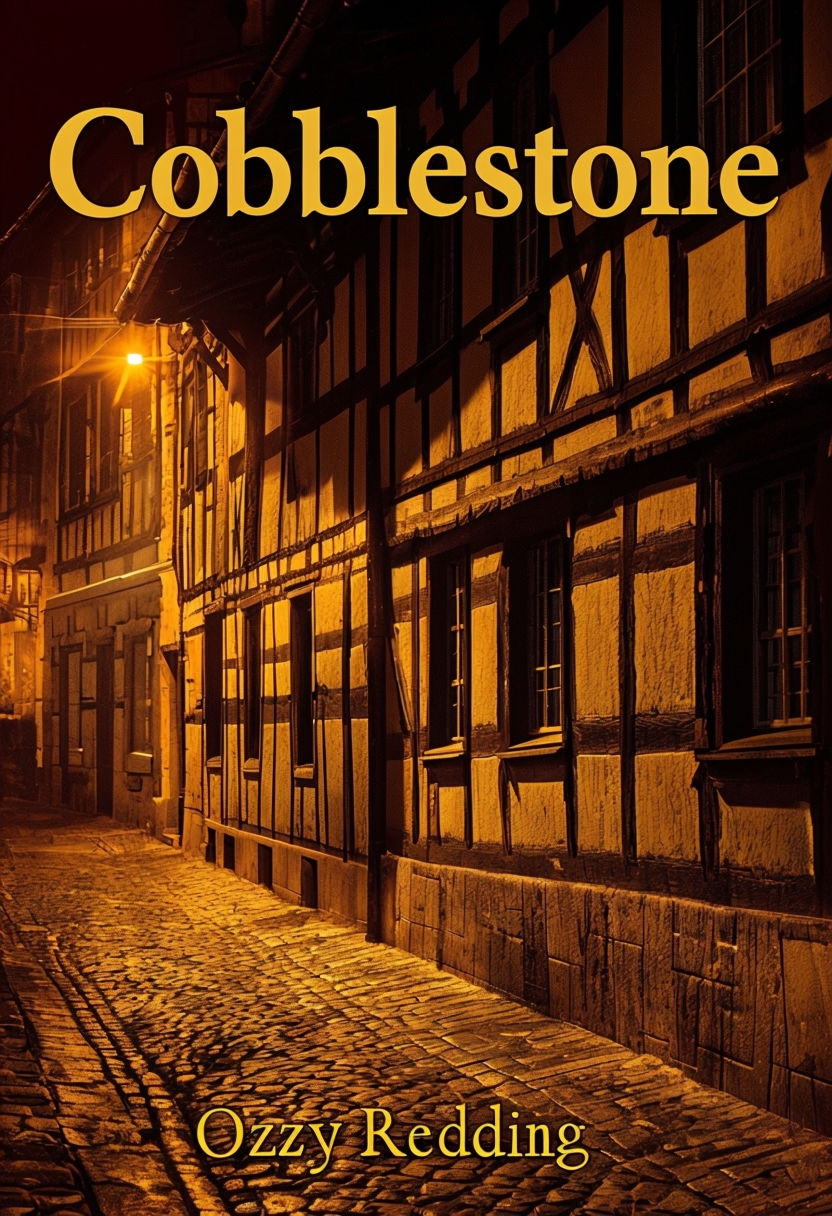 Mysterious Nocturnal Cobblestone Street Scene EBook Cover