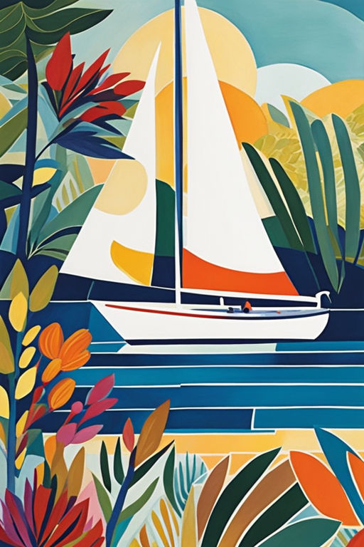 A stunning blend of modern color palette and abstract art by A Google