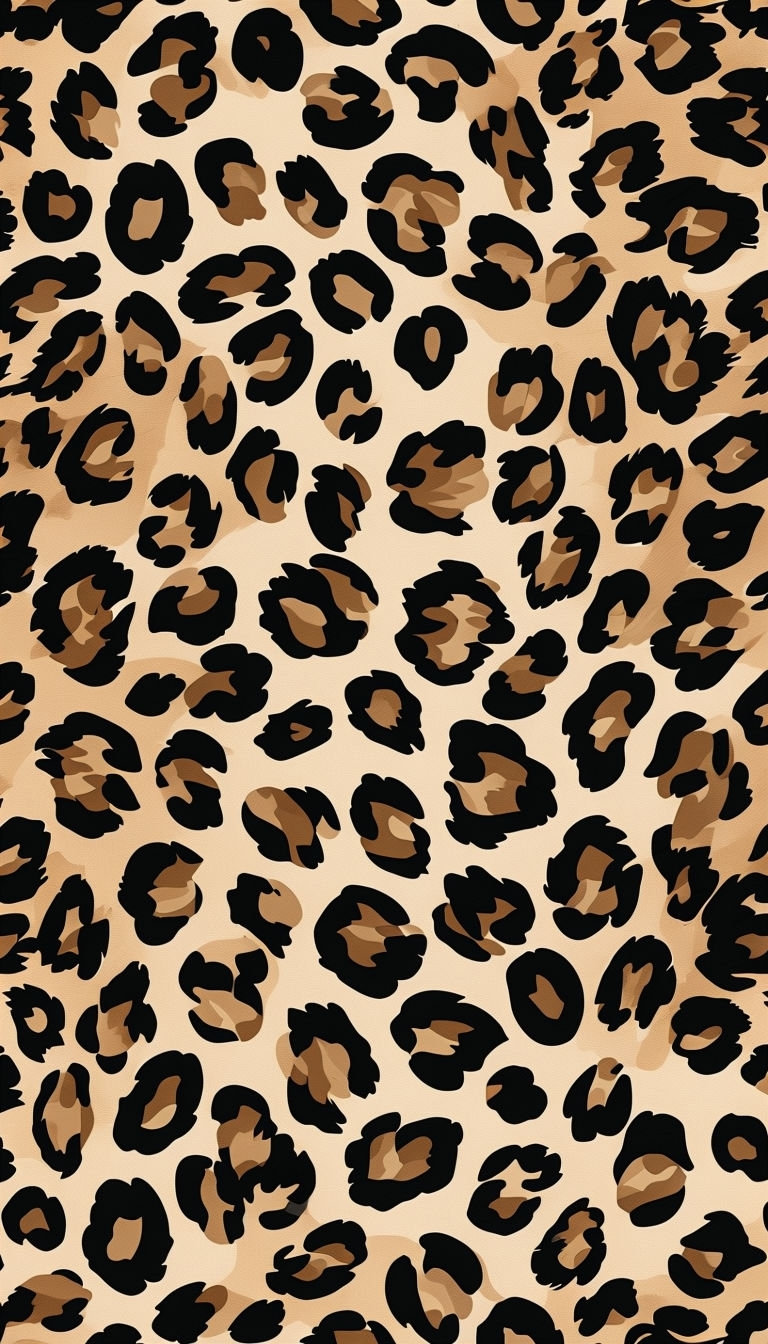 Sandy Beige Leopard Spots Seamless Pattern Phone Case Cover