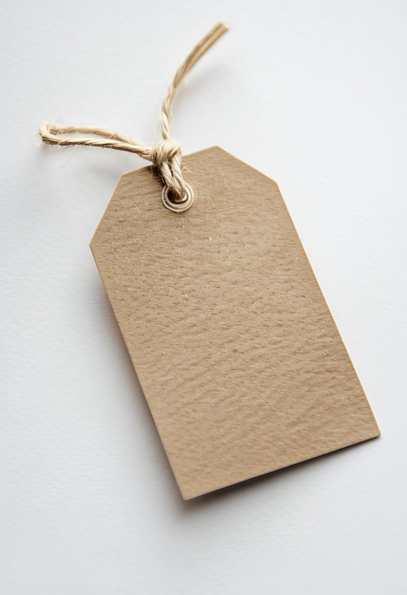 Handcrafted Kraft Paper Tag Close-Up Photography Art