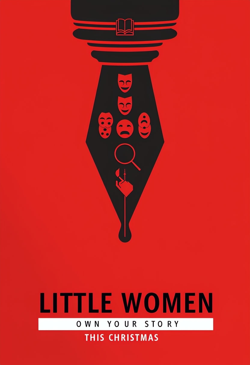 Minimalist Little Women EBook Cover with Creative Icons