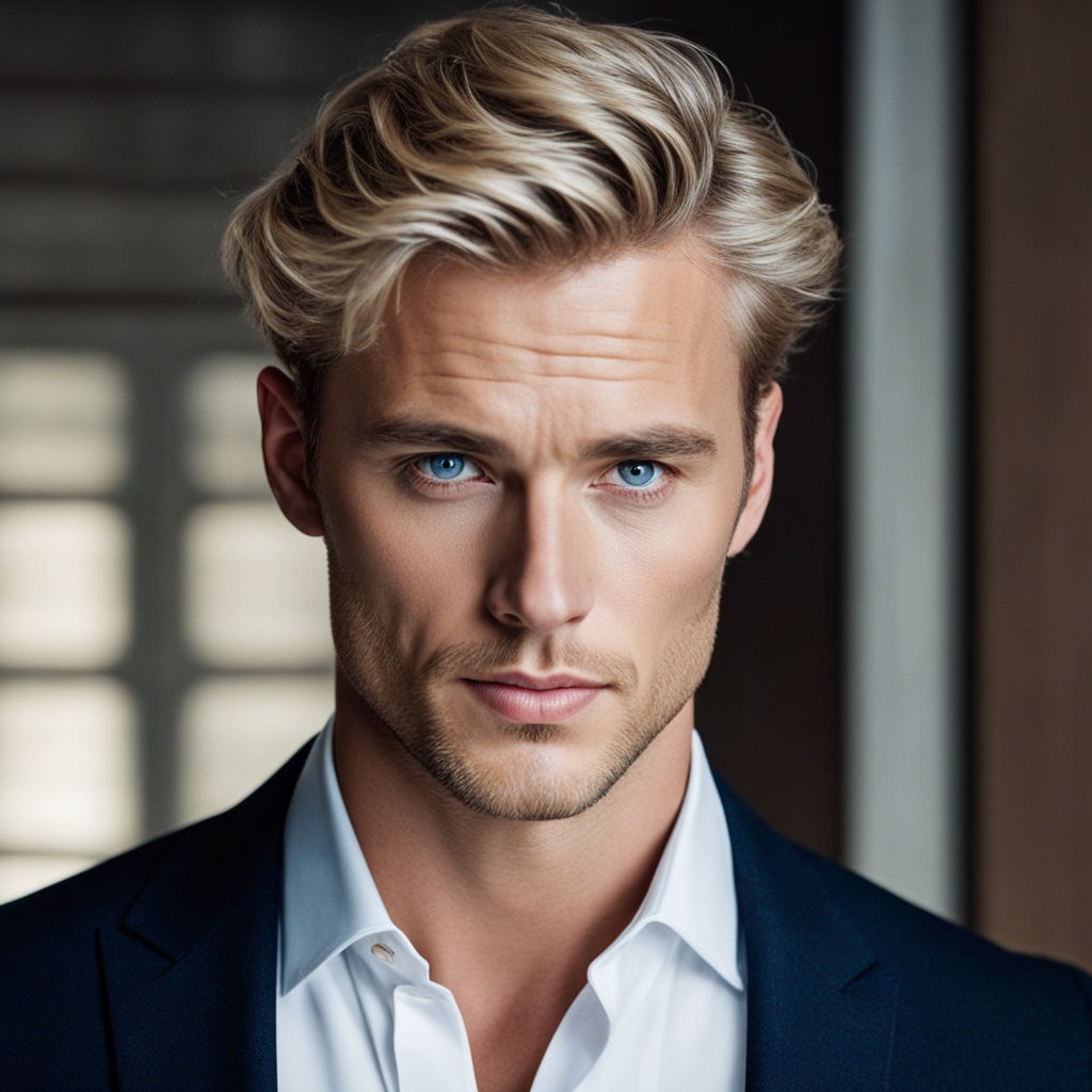 Guy with blonde hair and blue eyes profile picture