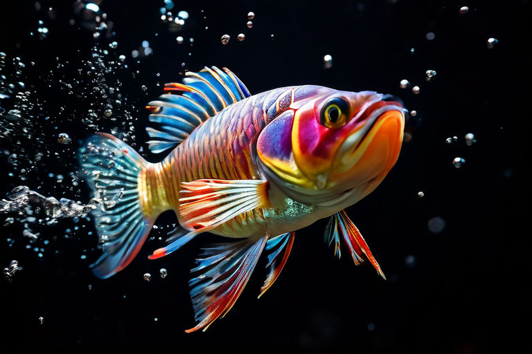 Dive into a world of color with this stunning rainbow fish by @hapo.studio!  🌈🐠 Captured with the soft and vibrant tones of Ohuhu