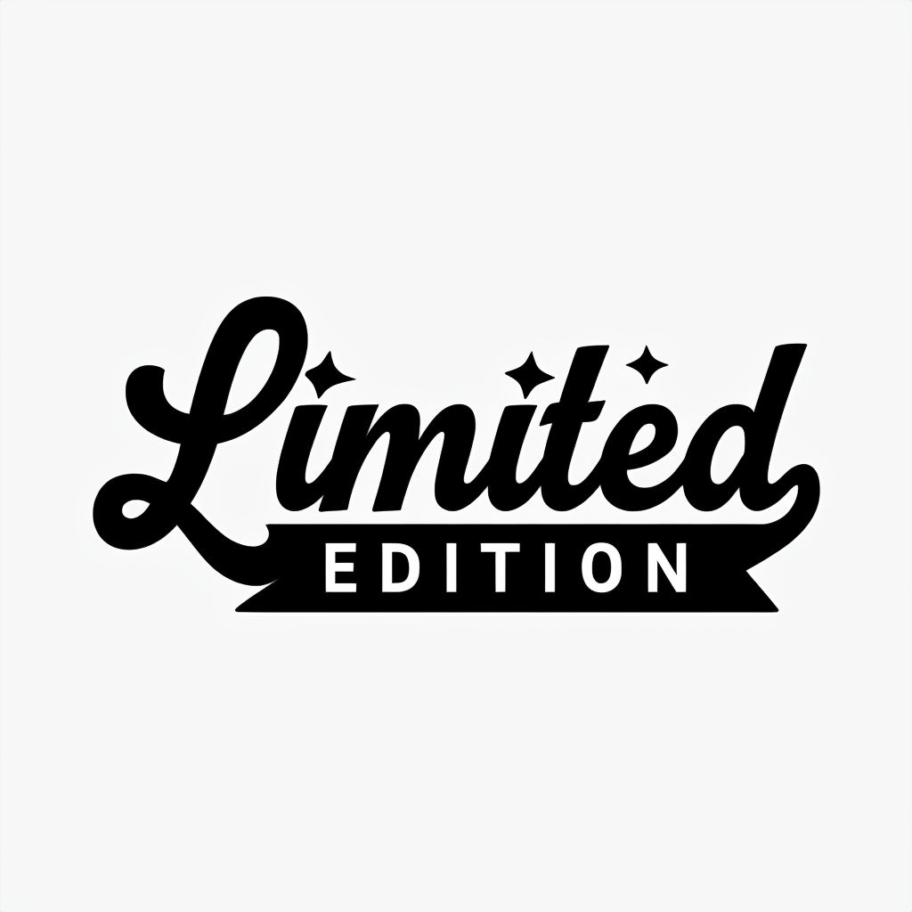 Minimalist Limited Edition Logo with Cursive and Bold Text