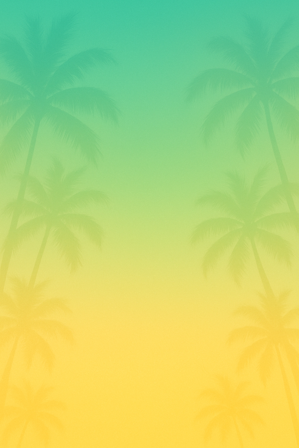 Translucent Palm Trees Tropical Sunset Gradient Flyer