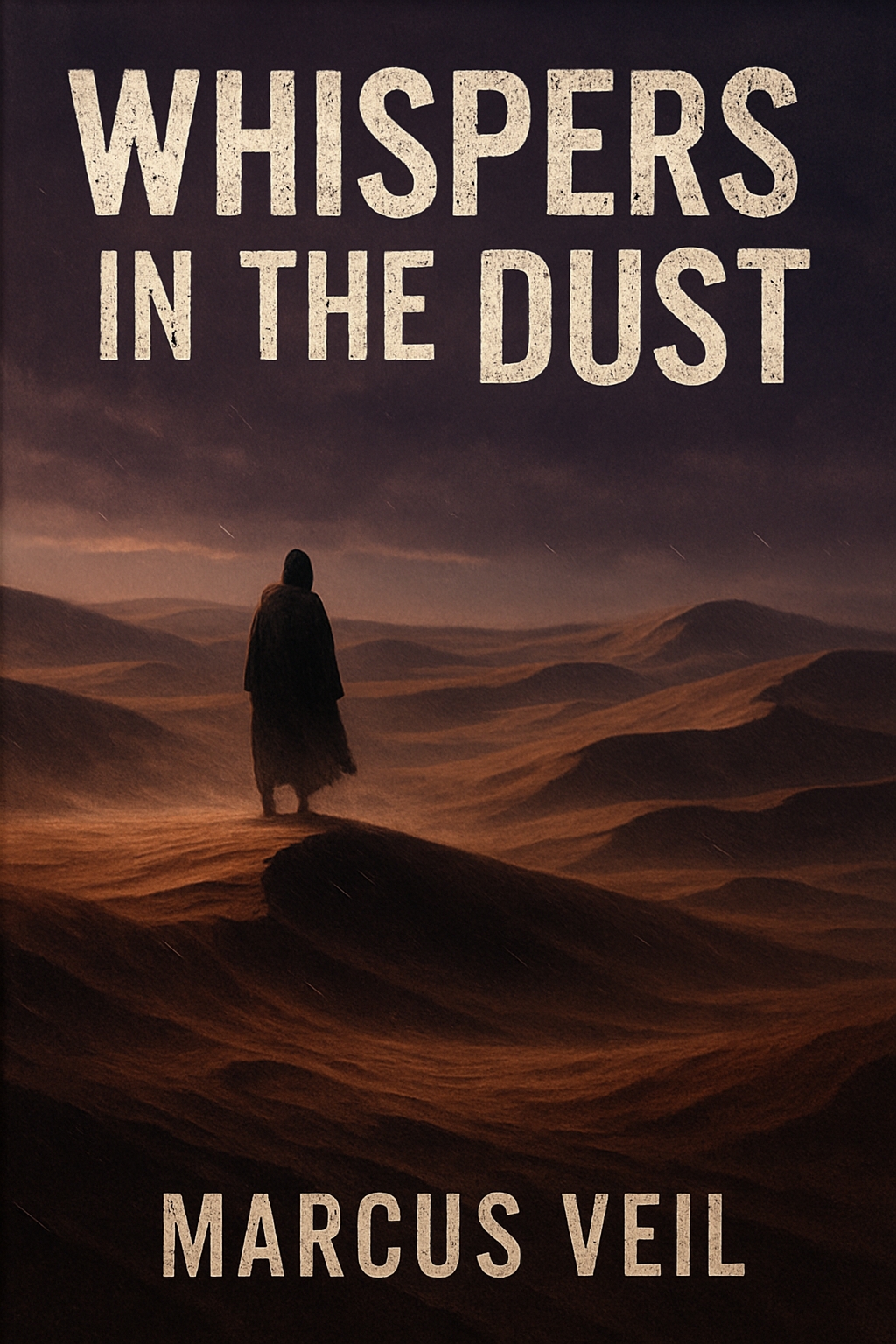 Mysterious Whispers in the Dust Desert Scene EBook Cover