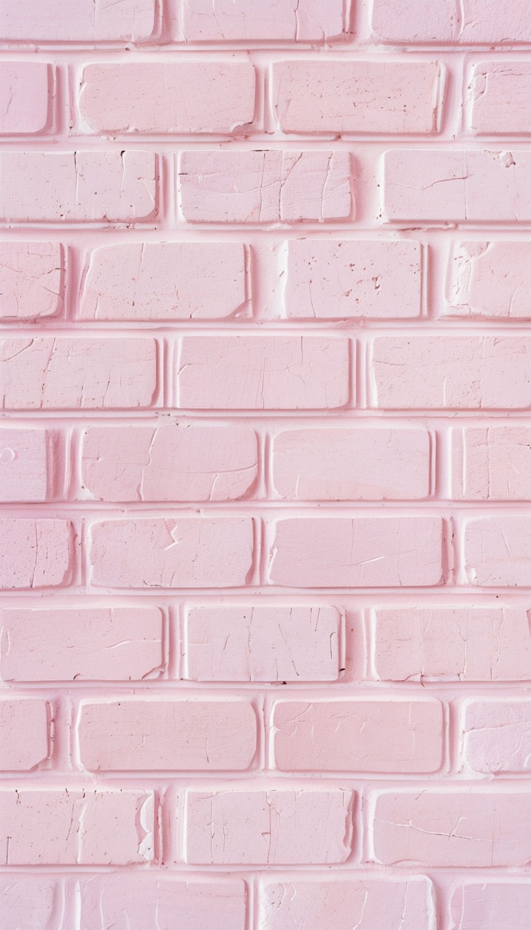 Light Pink Textured Brick Wall Close-Up Phone Case Cover