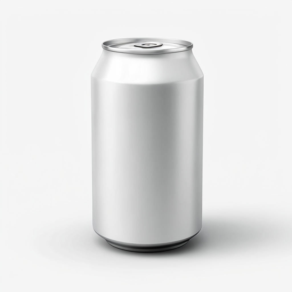 Minimalist White Aluminum Soda Can Product Photography Mockup