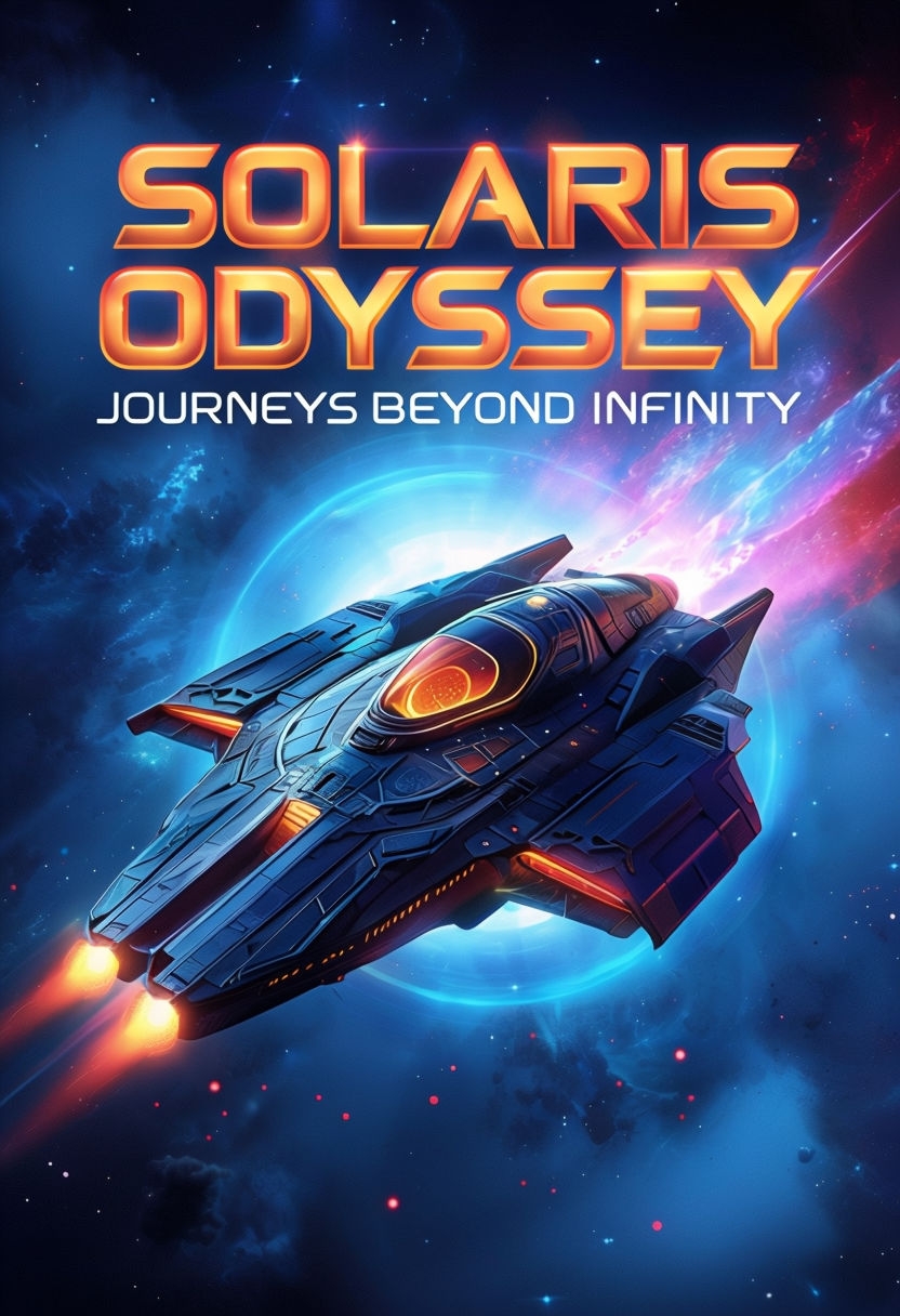 Futuristic Space Adventure Book Cover for Solaris Odyssey EBook Cover