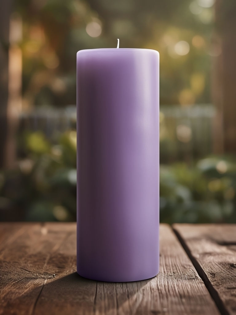 Sleek Lavender Candle Mockup for Serene Branding Projects