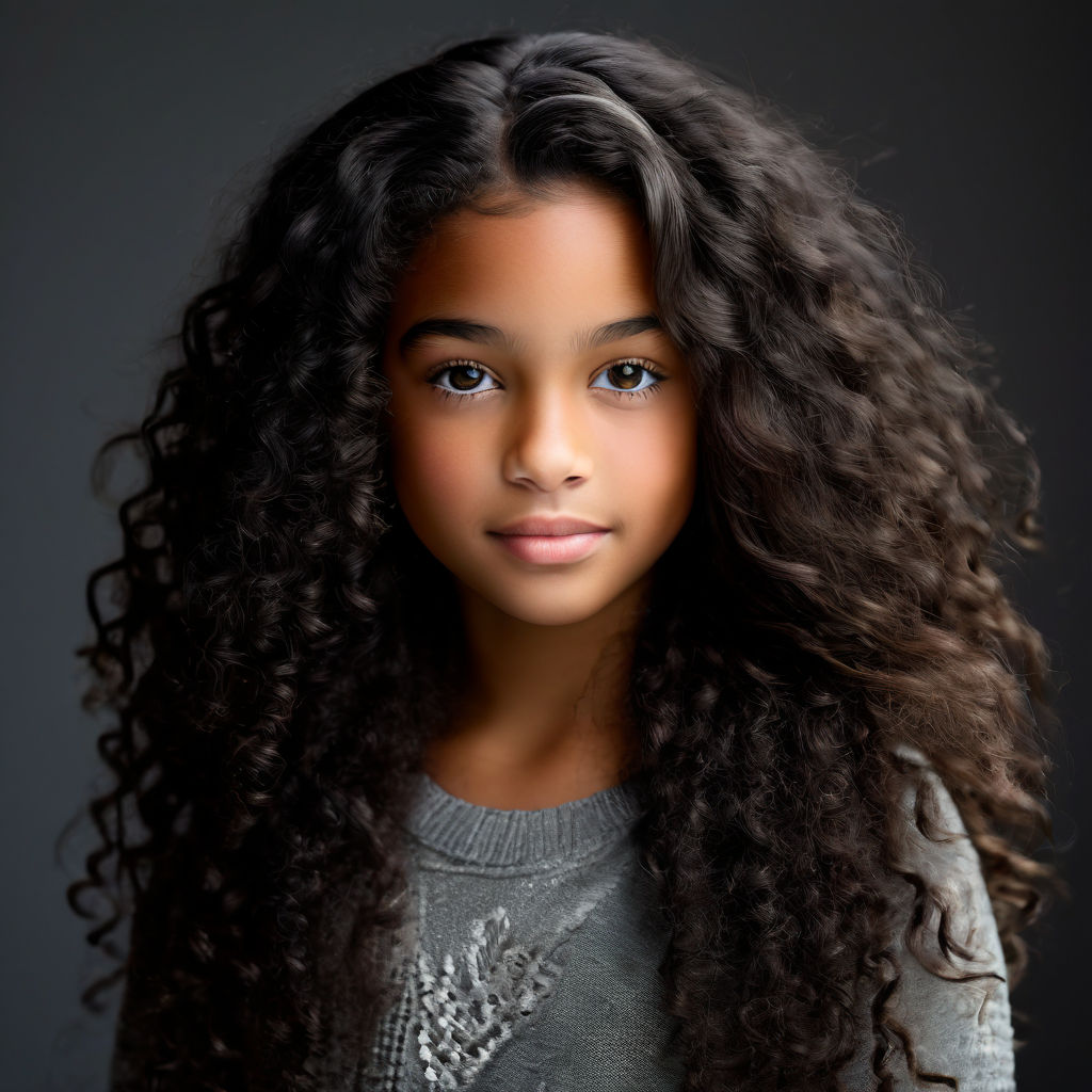 11 year old biracial girl dark long hair by Officially___Tati - Playground