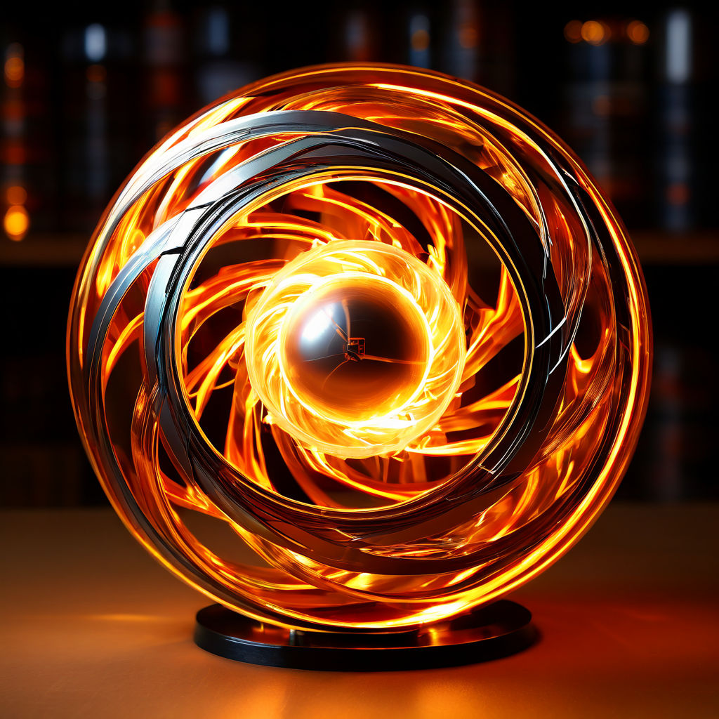 Create a ball lightning plasmoid in a toroidal movement spin... by ...