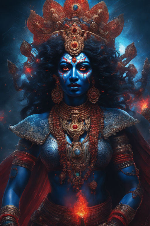 Fierce hindu goddess kali by strinivasen naidoo (ASH NAIDOO) - Playground