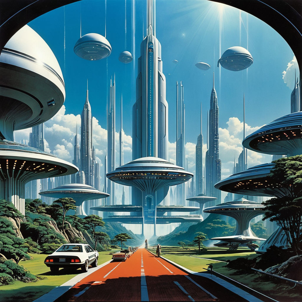 Utopian society from 1980s science fiction films by Franco Migliori