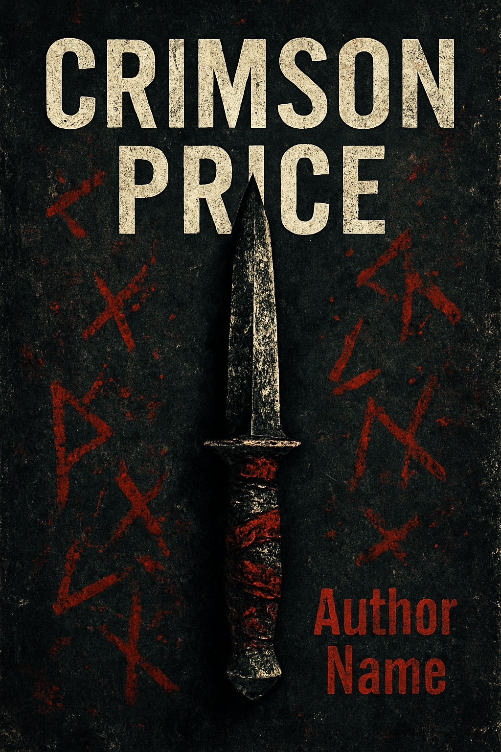 Crimson Price Dark Dagger Themed EBook Cover Design