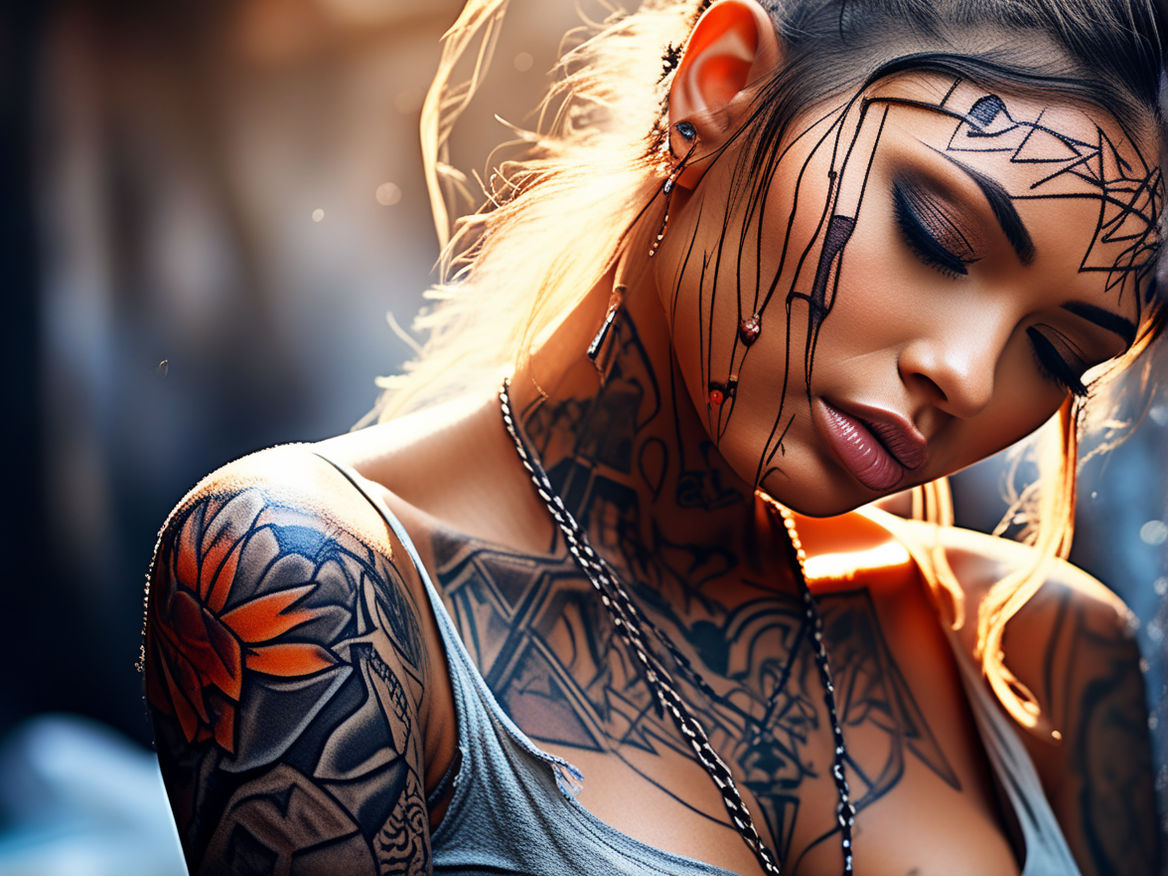 tattooed female