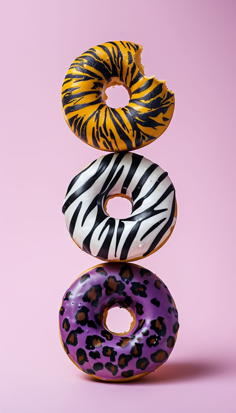 Vibrant Exotic Patterned Donuts Minimalist Phone Case Cover