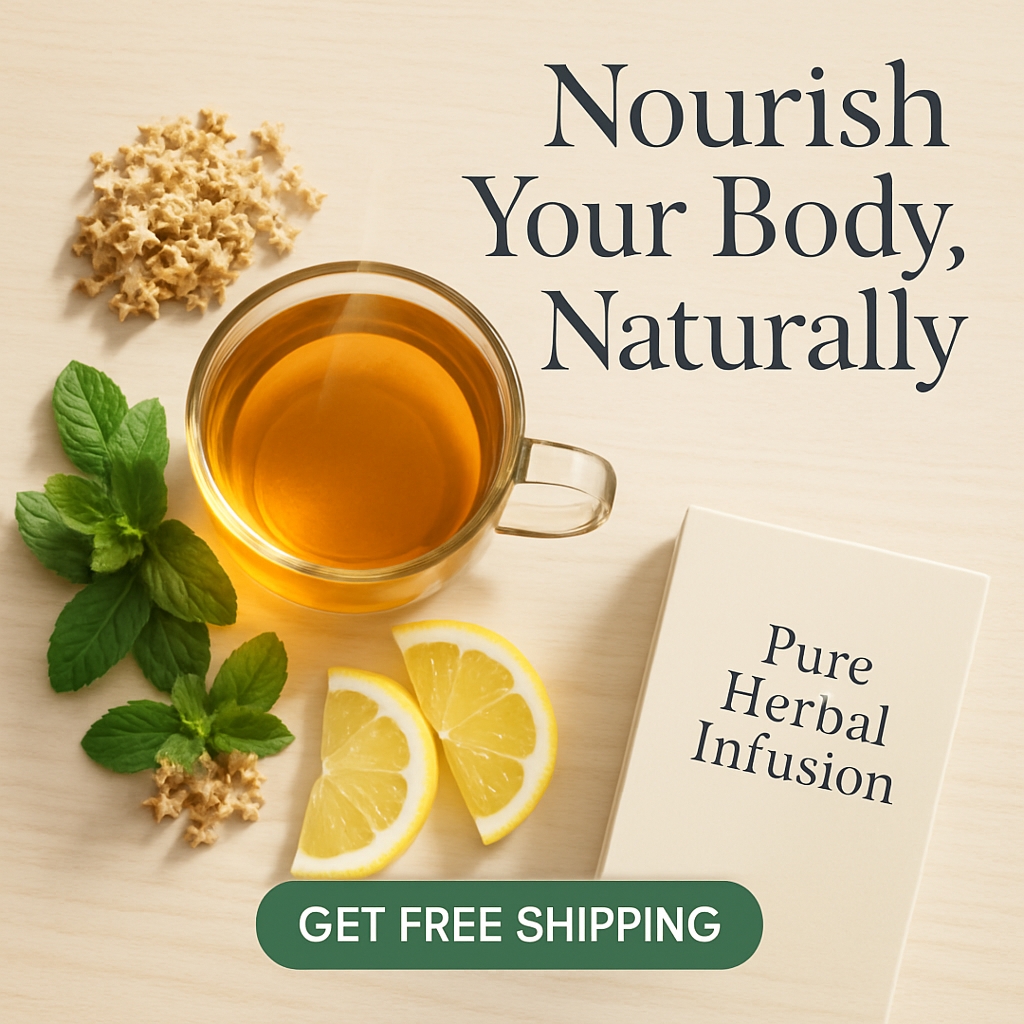 Inviting Herbal Tea Promotion with Fresh Natural Ingredients Ads