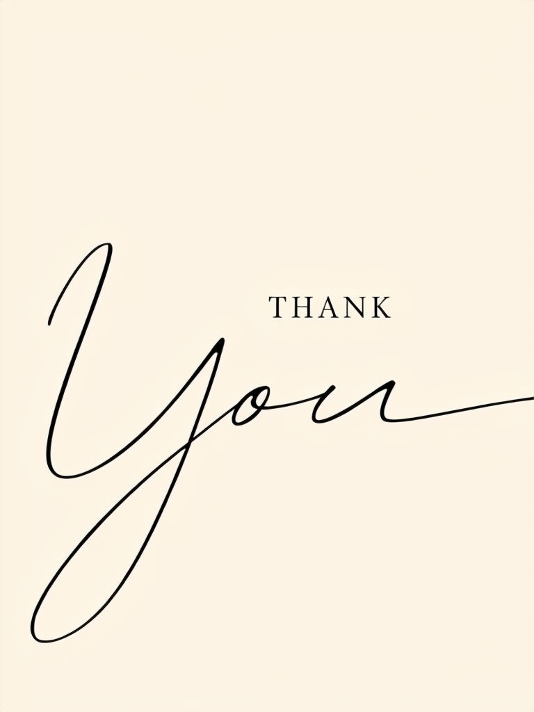 Elegant Minimalist Thank You Card Design