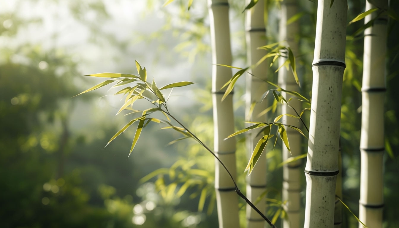 Serene Bamboo Forest Close-Up Nature Virtual Background