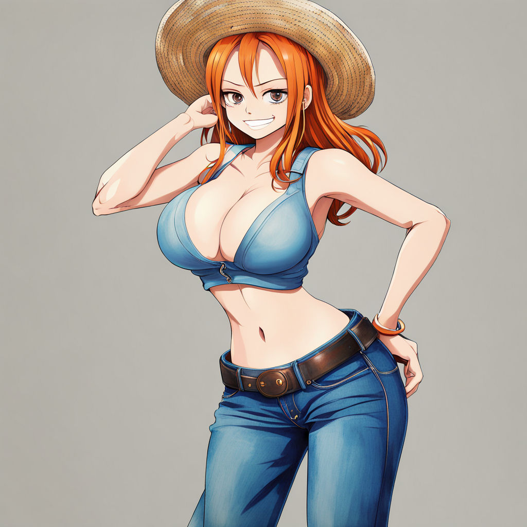 nami from one piece hot big boobs