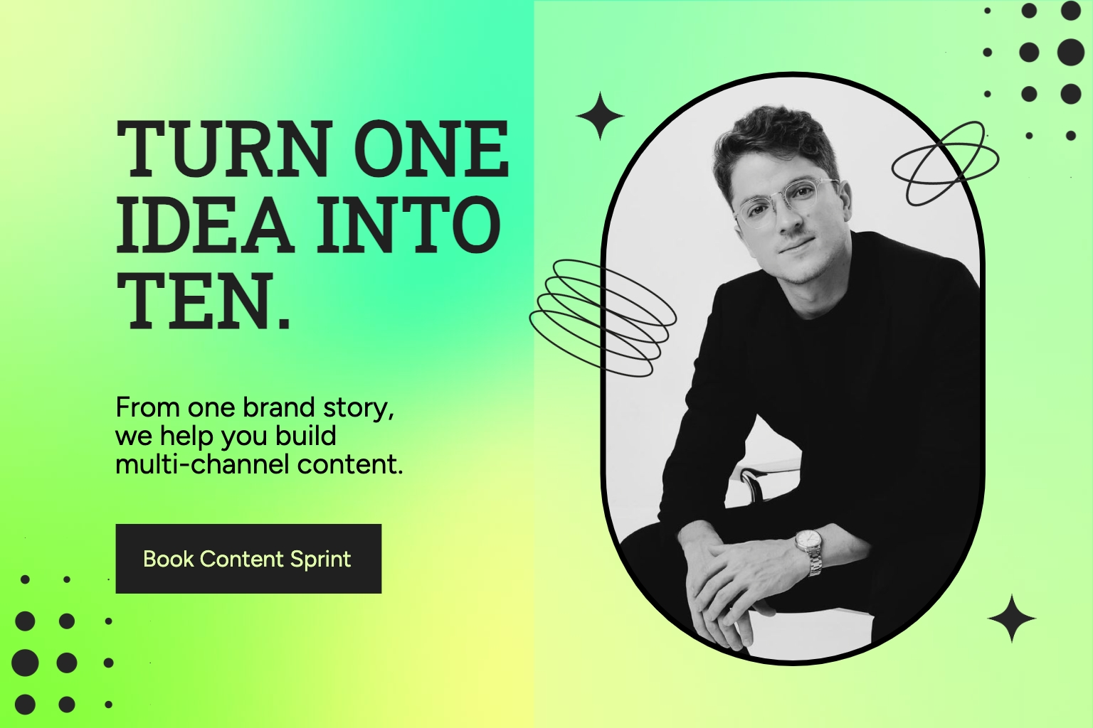 Professional Gradient Advertisement with Inspirational Quote Banner