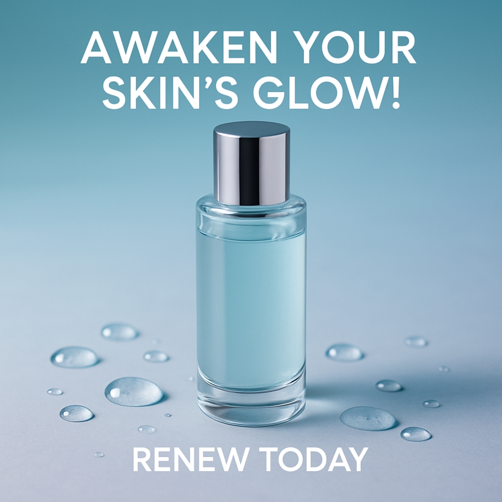 Awaken Your Skin's Glow Minimalist Skin Care Advertisement