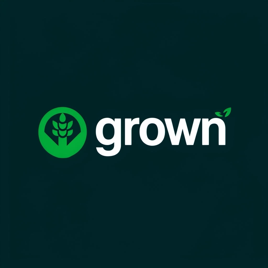 Stylish Minimalist Grown Logo with Nature-Inspired Design Logo