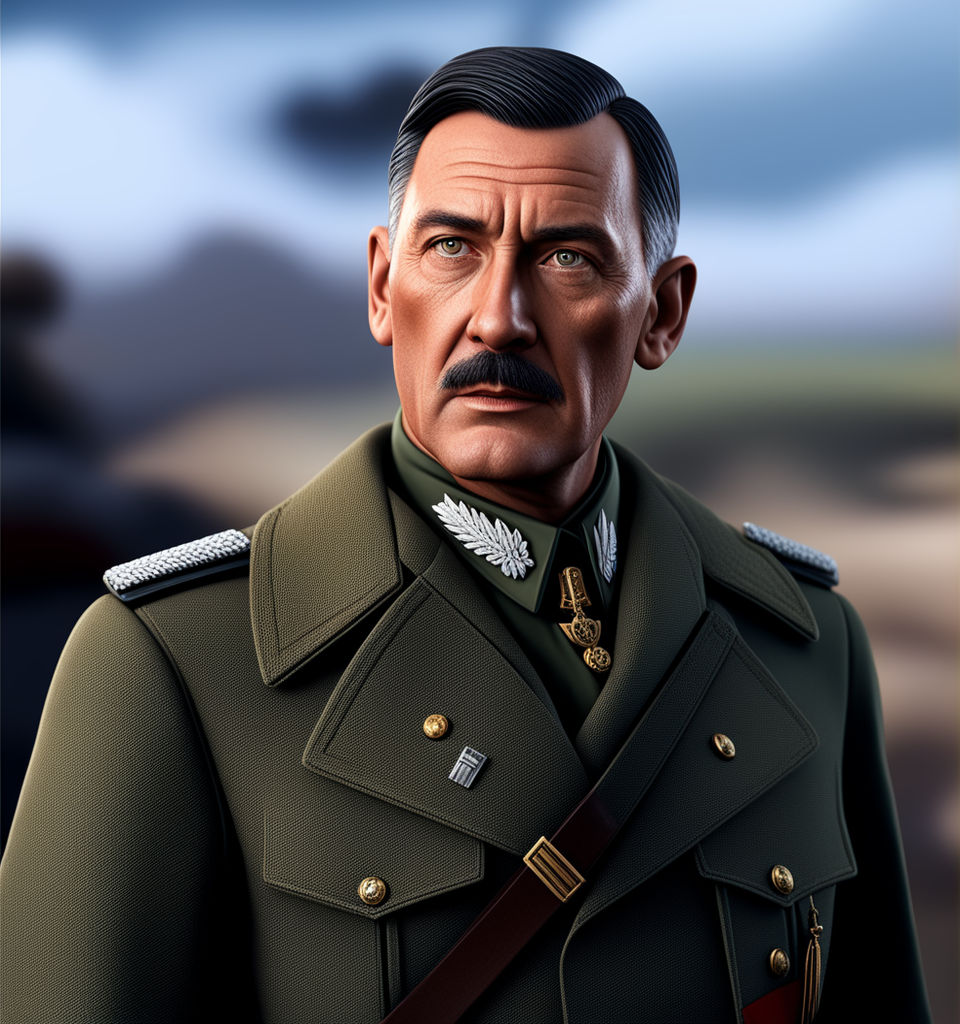 Photorealistic depiction of German General Model during Worl... by 邓子凌 ...