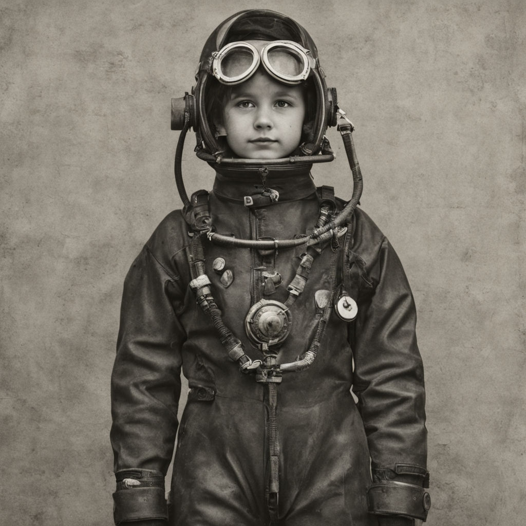 Kids vintage hard body diving suit - Playground