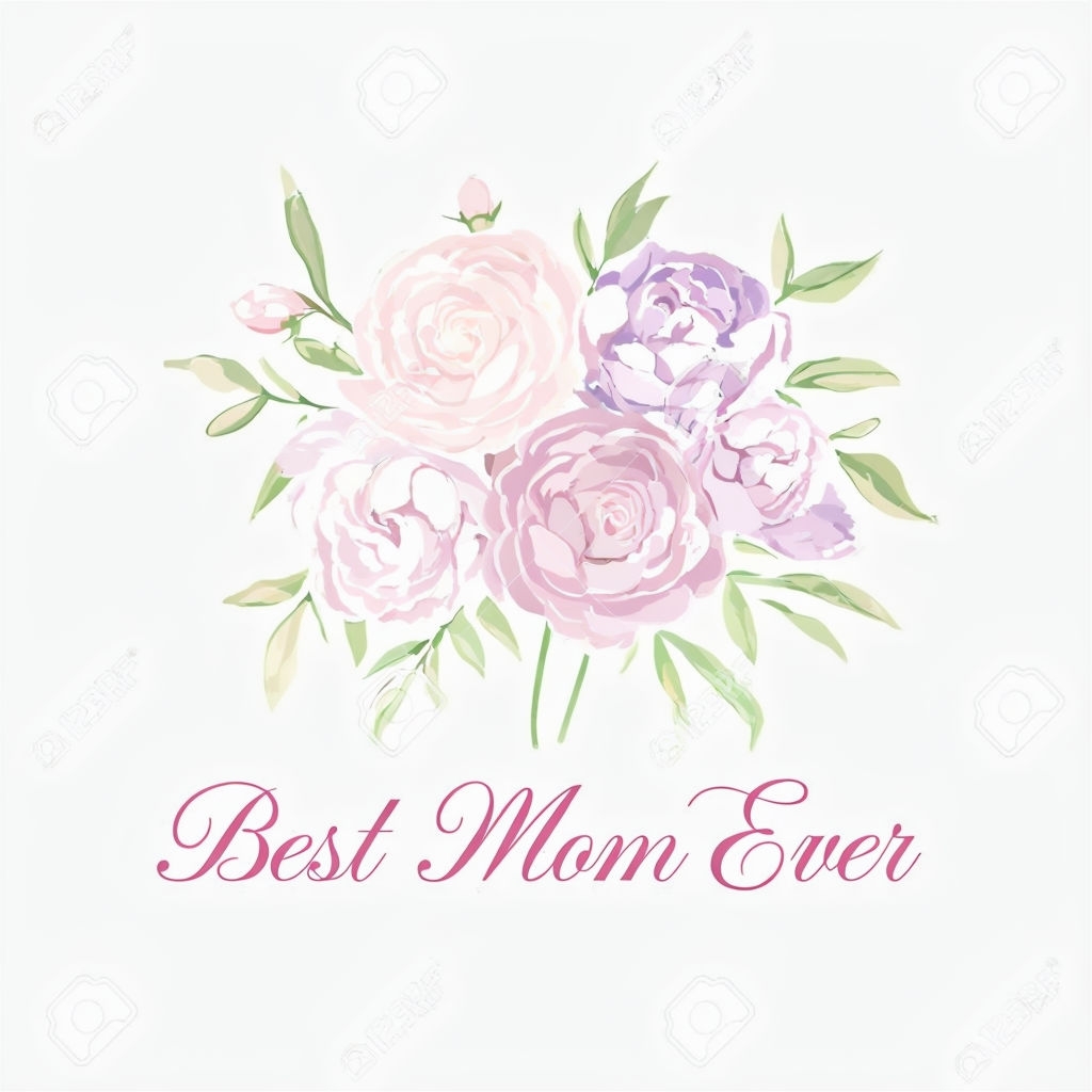 Elegant Mother's Day Bouquet with 'Best Mom Ever' Mug