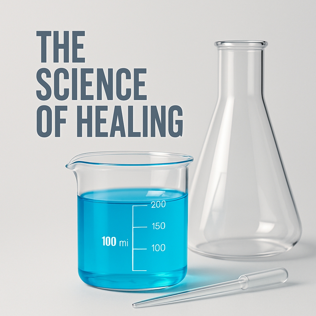 Modern Minimalistic Science of Healing Graphic for Social Media Post