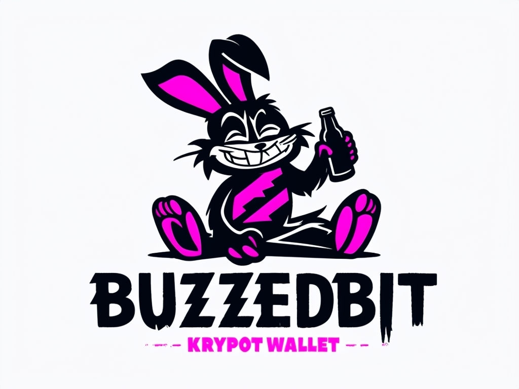 Playful Cartoon BUZZEDBIT Rabbit Logo for Beer Brand