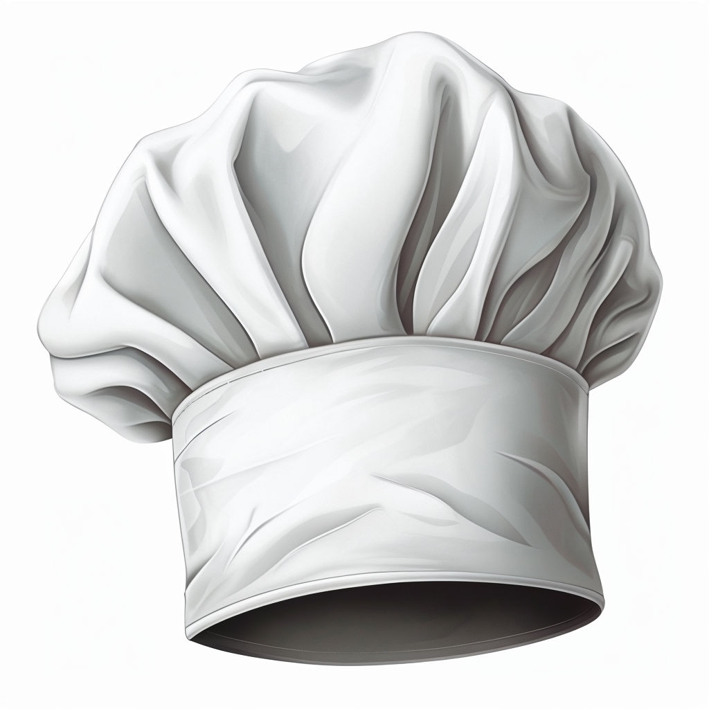 Realistic Chef's Hat Illustration with Textured Details Sticker