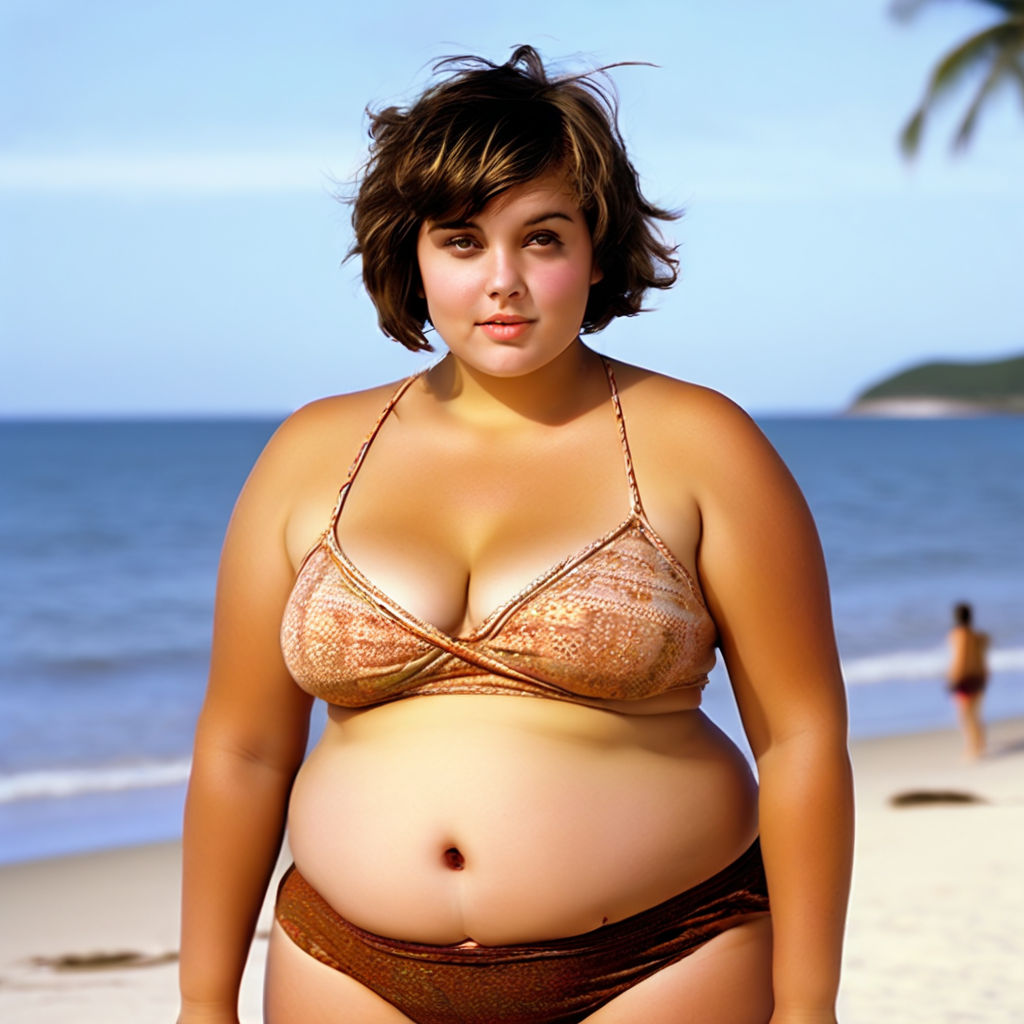 gorgeous chubby girl in bikini