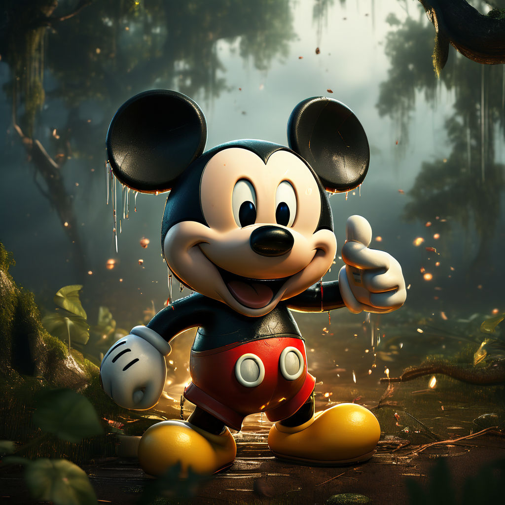 Generate mickey mouse getting hit by a tree by Cris Aguja - Playground