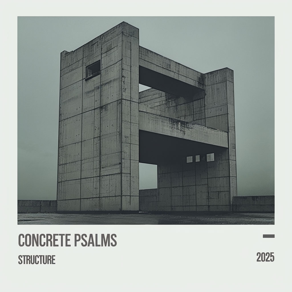 Brutalist Concrete Psalms Album Cover Art by Structure 2025