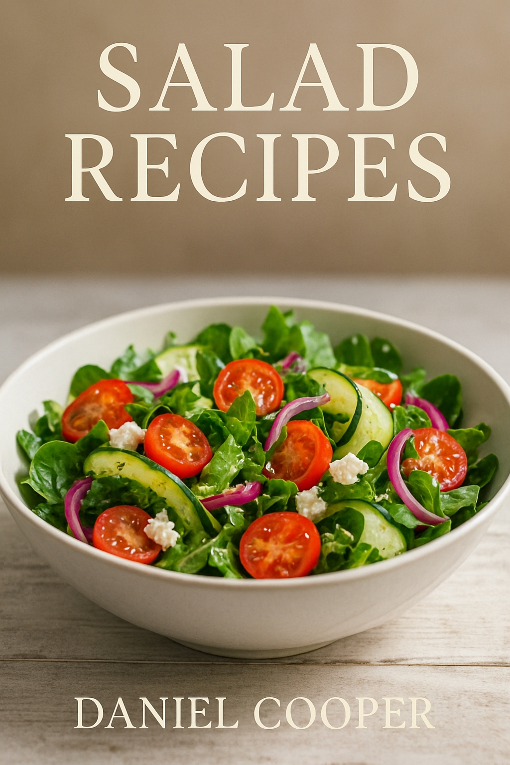 Vibrant Fresh Salad Recipe Book Cover Design by Daniel Cooper EBook Cover