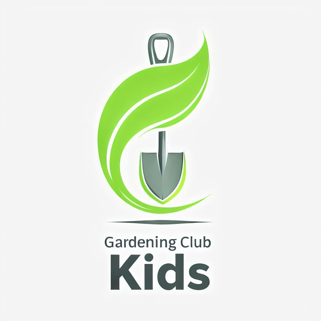 Modern Minimalist Gardening Club Logo for Kids