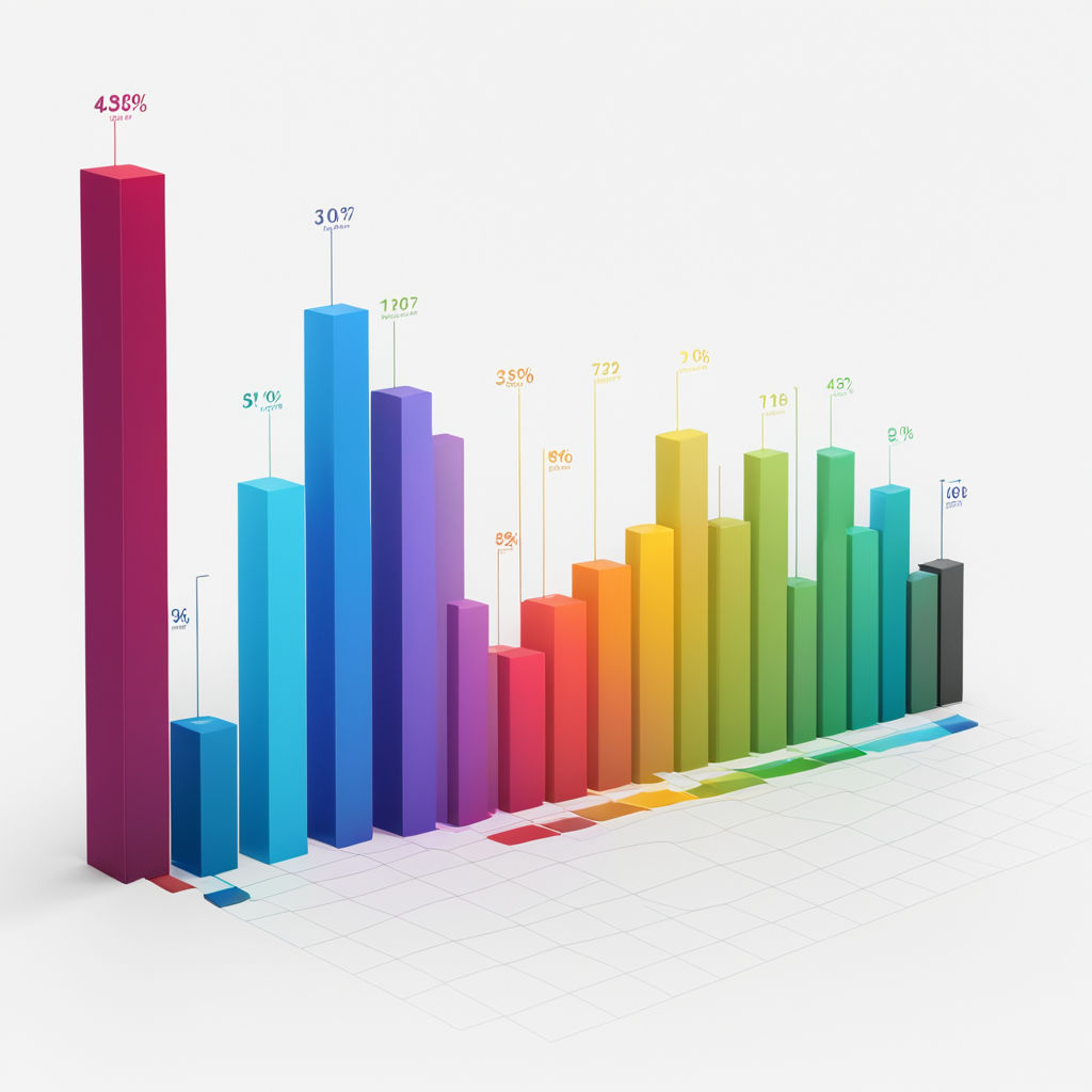 Create a bar chart that is visually going upwards by ravindu bandara