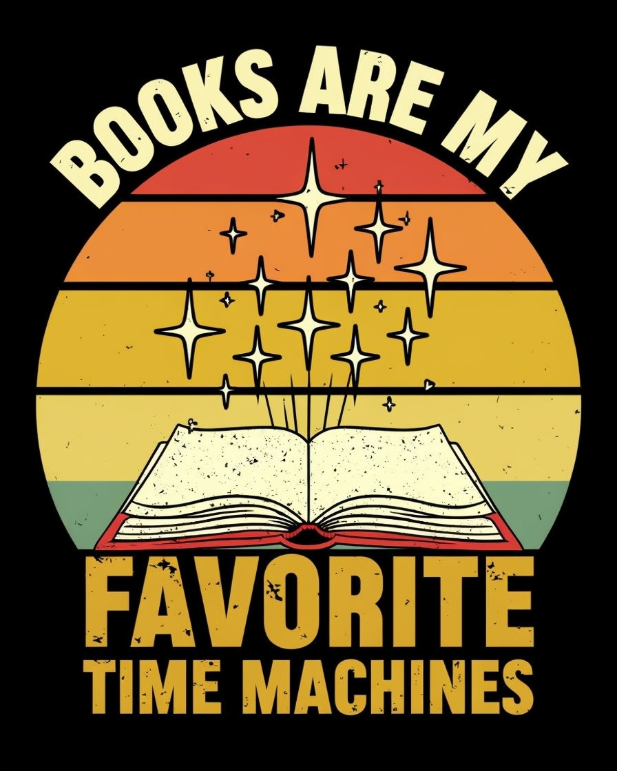 Vintage Book Lovers Design with Magical Elements T-Shirt