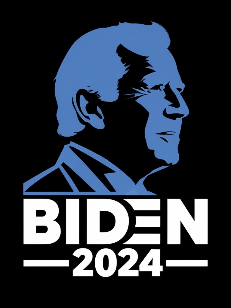 Joe Biden 2024 Minimalist Vector Portrait T-Shirt
