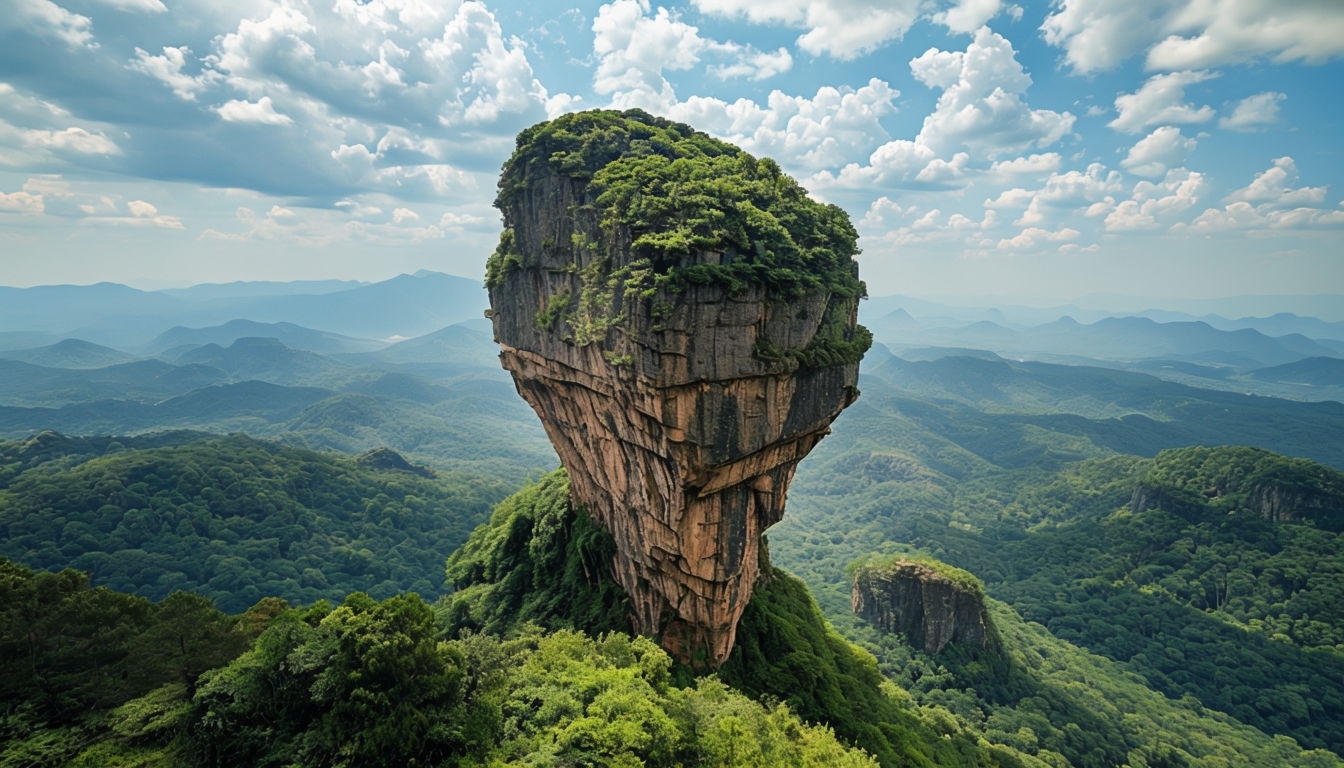 Majestic Island in the Sky Landscape for Virtual Backgrounds