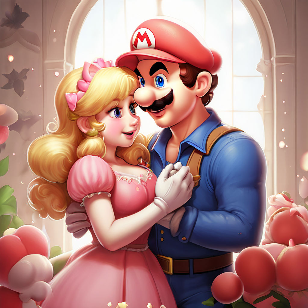 stylish young Princess Peach of world Mario Bros