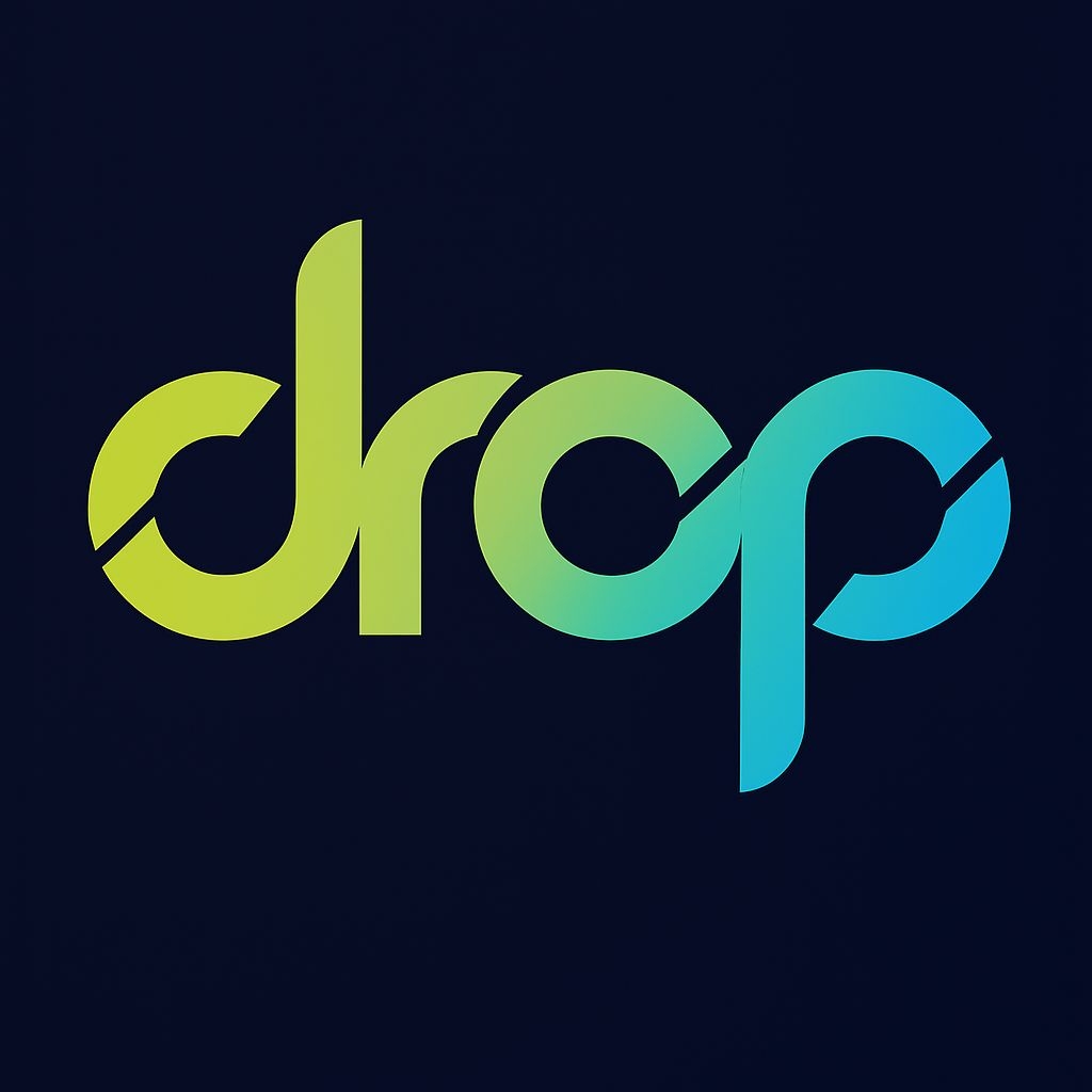 Modern Minimalist 'Drop' Logo with Color Gradient Design