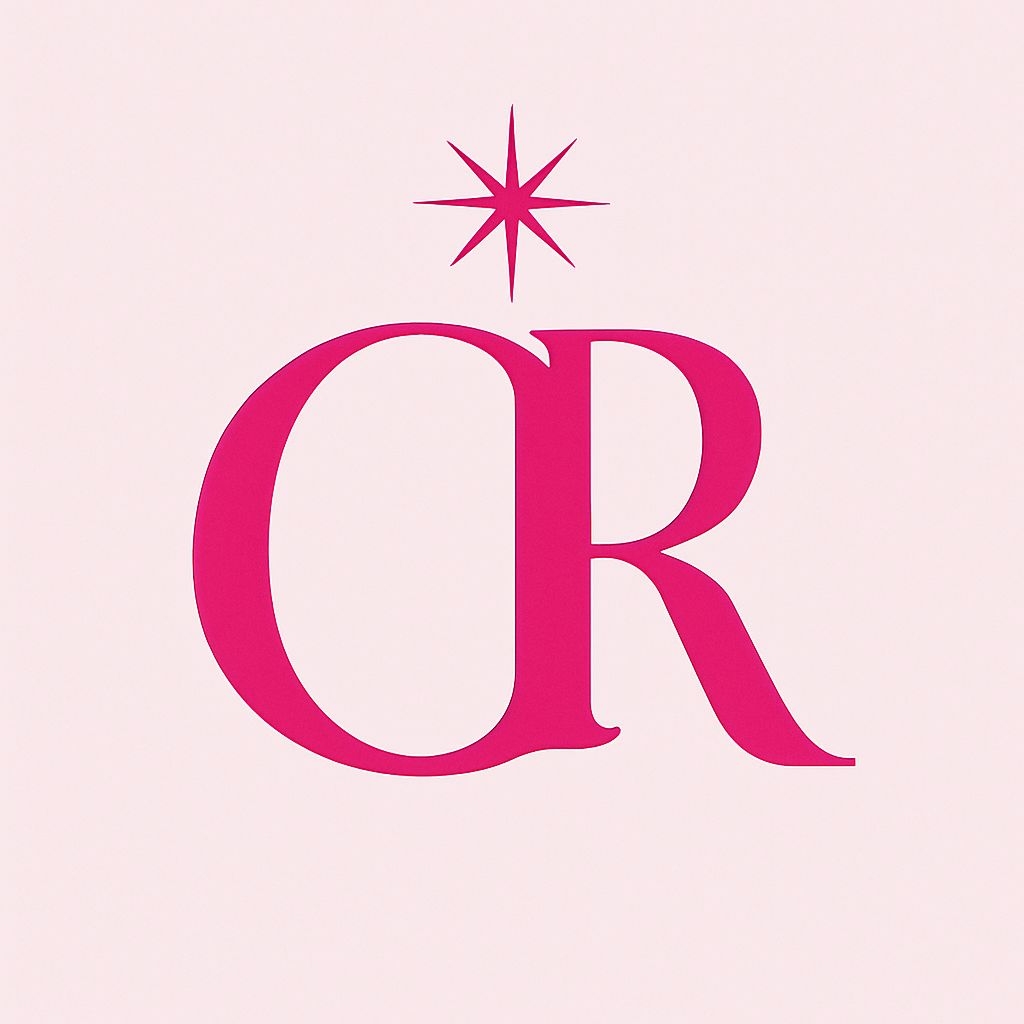 Elegant Minimalist CR Logo with Starburst Design Monogram